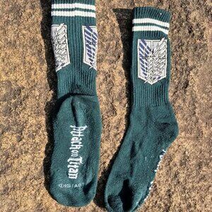 Attack on Titan Survey Corps Socks – Mid‑Calf – Green